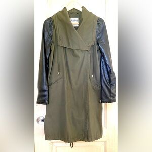 Love Destroyed Womens Army Green Long Black Jacket Coat Classic Practical Cotton